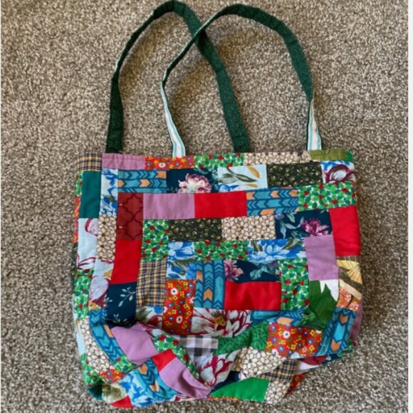 Patch Work Quilted Bag Women Market Bag Shopping Bag Shoulder Bag - Picture 1 of 3